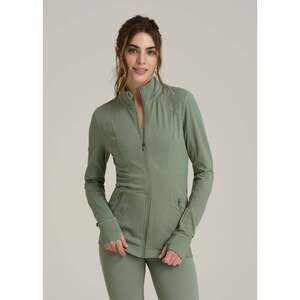 American Tall Women's Athletic Zip-Up Jacket for Tall Women in Dark Seagrass Siz